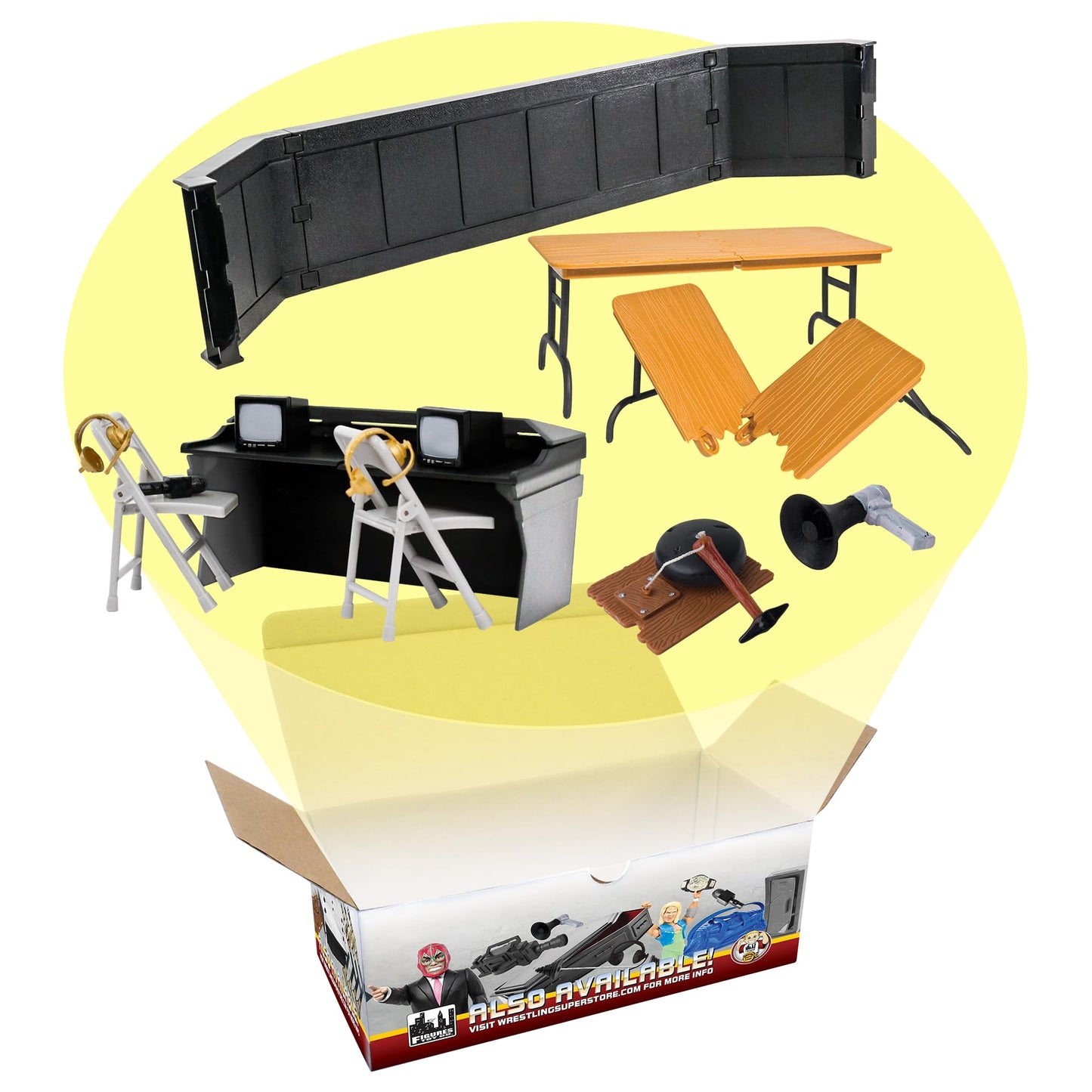 Commentators Corner Playset For Wrestling Figures
