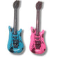 Zugar Land Rock Inflatable Mini Guitars (21 Inches) Vinyl. Perfect Party Favor, Dj Dance 80S Rocker (Mini Rock-N-Roll Pink & Blue (2 Pack))