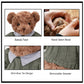 Riuhot Plush Teddy Bear With Shirt, Soft Stuffed Plushie Toys Gifts For Girlfriend Boyfriend Kid, 19.7 Brown Teddy Bear