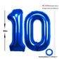 40 Inch Number 10 Balloon Blue Jumbo Giant Big Large Number 10 Foil Mylar Blue Balloons 10Th Birthday Party Anniversary Decorati
