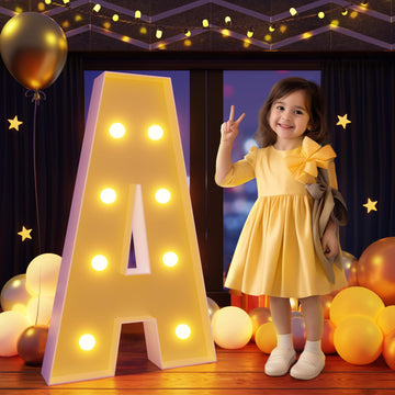 Imprsv 3Ft Marquee Light Up Letters A, Large Light Up Letters, Big Marquee Letters For Party Decorations Baby Shower Anniversary