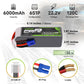 OVONIC 6S LiPo Battery 6000mAh 22.2V 120C with EC5 Connector - 2 Pack