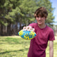 Wahu 100% Waterproof Mini Beach Football With Real Laces For In And Out Of Water Play, 6.5' Outdoor Mini Football For Pool And Beach Games, Blue/Teal