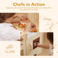Play Kitchen For Kids, Wooden Play Kitchen Set With Realistic Features, Small Play Kitchen Toy Designed Ideal For Toddlers, For