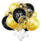 Shuntai 57Th Birthday Balloon Gold And Black 57Th Birthday Decorations For Men Women Latex Confetti Balloons 57 Years Old Annive