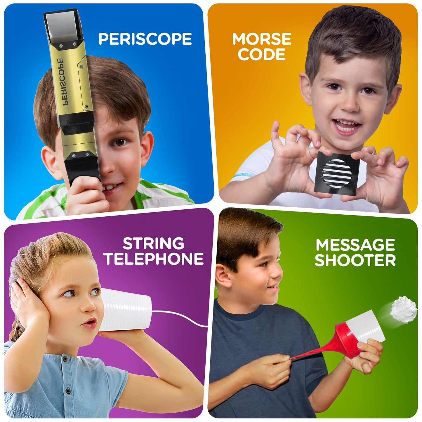 Kids Spy Kit, Explore 15 Secret Missions & Create 14 Detective Gadgets - Birthday For 7, 8,9,10 Year-Old Boy