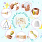 Baby Musical Instruments Montessori Wooden Music Toys Set 1-3 Gifts Kids Toddler Percussion Drum Modern Boho Xylophone With Stor