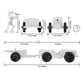 Timmee Combat Patrol Willys & Artillery - White 4Pc Playset Usa Made
