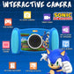Firsttrends Sonic The Hedgehog Interactive Camera For Kids, Fun Rechargeable Camera For Children With Video, 4 X Zoom Camera, Mp