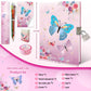 Butterfly Girls Diary With Lock, Set Of Diary For Girls Incl. Kids Journal With Lock & Pen (6-Multicolor) Memo Ruler Sharpener Eraser Pink Girls Journal Writing Notebooks For Kids Gifts For Girls 6-8