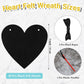 Colarr 4 Pack Valentines Black Felt Heart Garland Banner Gothic Decor Black Heart Banner Black Party Decorations Goth Farewell W