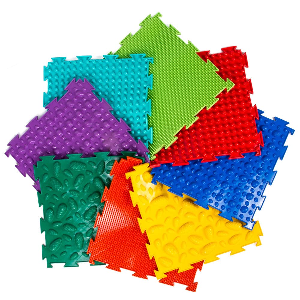 Multi-Functional Sensory Mat For Autism Therapy And Play, Featuring Puzzle Tiles And Orthopedic Massage, Module Sensory Mat, Ort