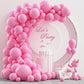 Nisocy Pink Latex Balloon Arch Garland Kit, 102Pcs 18In 12In 10In 5In For Baby Shower Wedding Birthday Princess Pink Theme Anniv