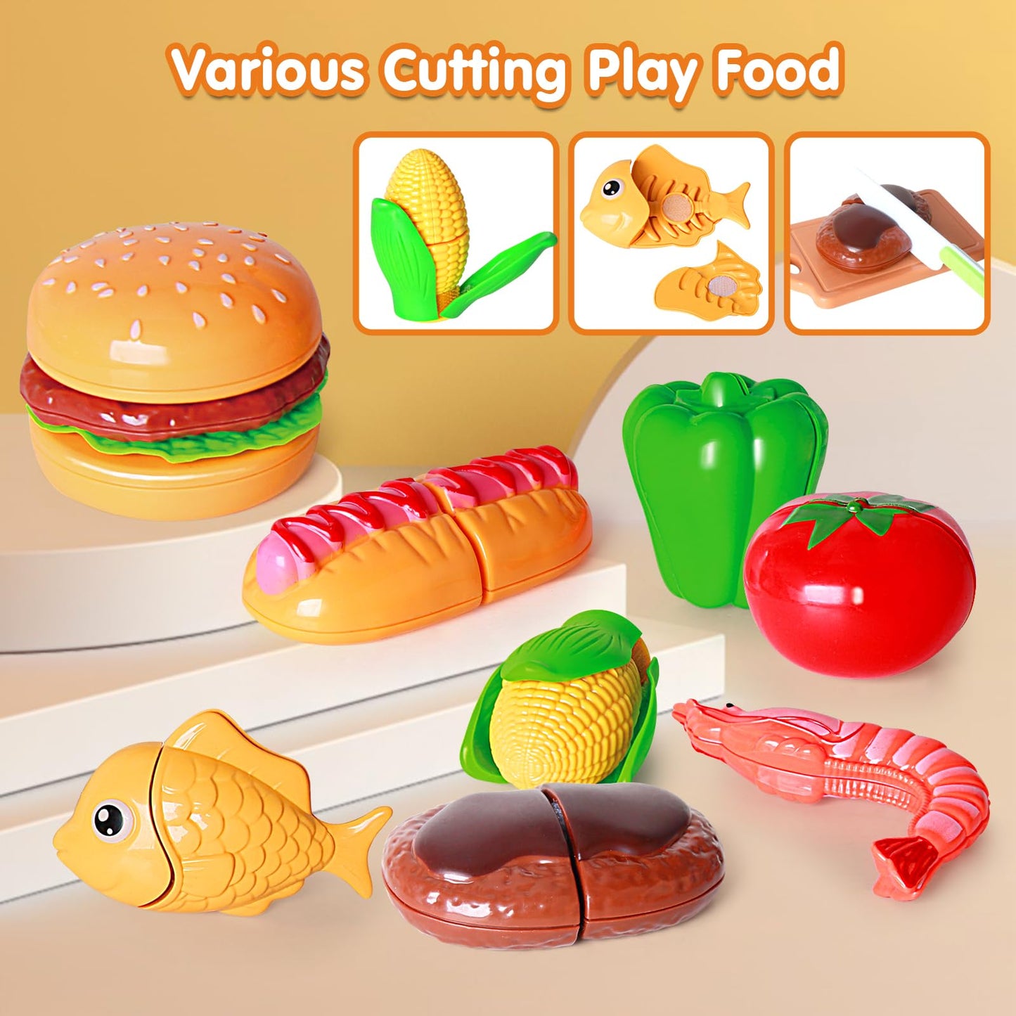 79Pcs Bbq Grill Set For Kids - Kitchen Playset With Realistic Spray, Light & Sound - Interactive Toddler Toy For Boys Girls - Ch