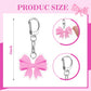 Equsion 24 Pcs Pink Bow Party Favors Keychain Acrylic Coquette Birthday Keychain Bulk 12 Style Cute Bachelorette Baby Shower Bir