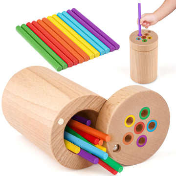 Vanplay Montessori Toys For 2 3 Year Old, Toddler Toys Color Matching Fine Motor Toys For Toddlers 3, Sensory Toys, Wooden Educational Toys For 2 Year Old