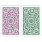 Copag 1546 Design 100% Plastic Playing Cards, Bridge Size (Narrow) Green/Burgundy (Jumbo Index, 1 Set)