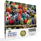 Cross & Glory 1000 Piece Jigsaw Puzzle - Kaleidoscope of Feathers, Large Size, Durable Cardboard, Unique Bird Artwork