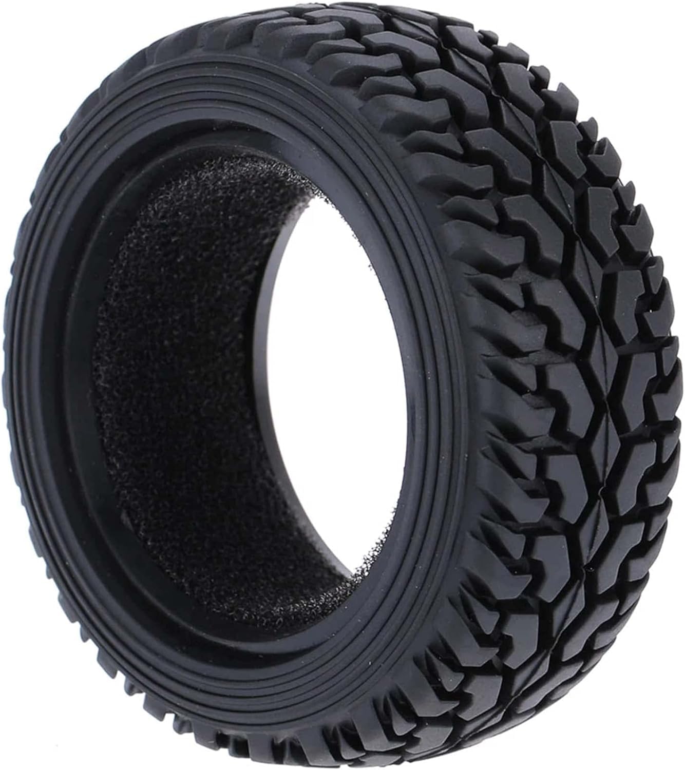 1/10 RC On-Road Car Tyres,WONFAST 4PCS 75mm Rally Grain Car Rubber Tires Sponge Insert for 1:10 RC On Road Run-flating Racing Ca
