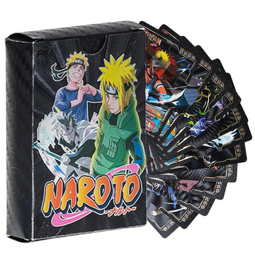 Pn Avan Naroto Card Set 55 Card Waterproof Plastic Card Set (Black Colour)
