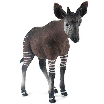 Funshowcase African Jungle Animals Male Okapi Toy Figure Realistic Plastic Figurine Height 3.5-Inch