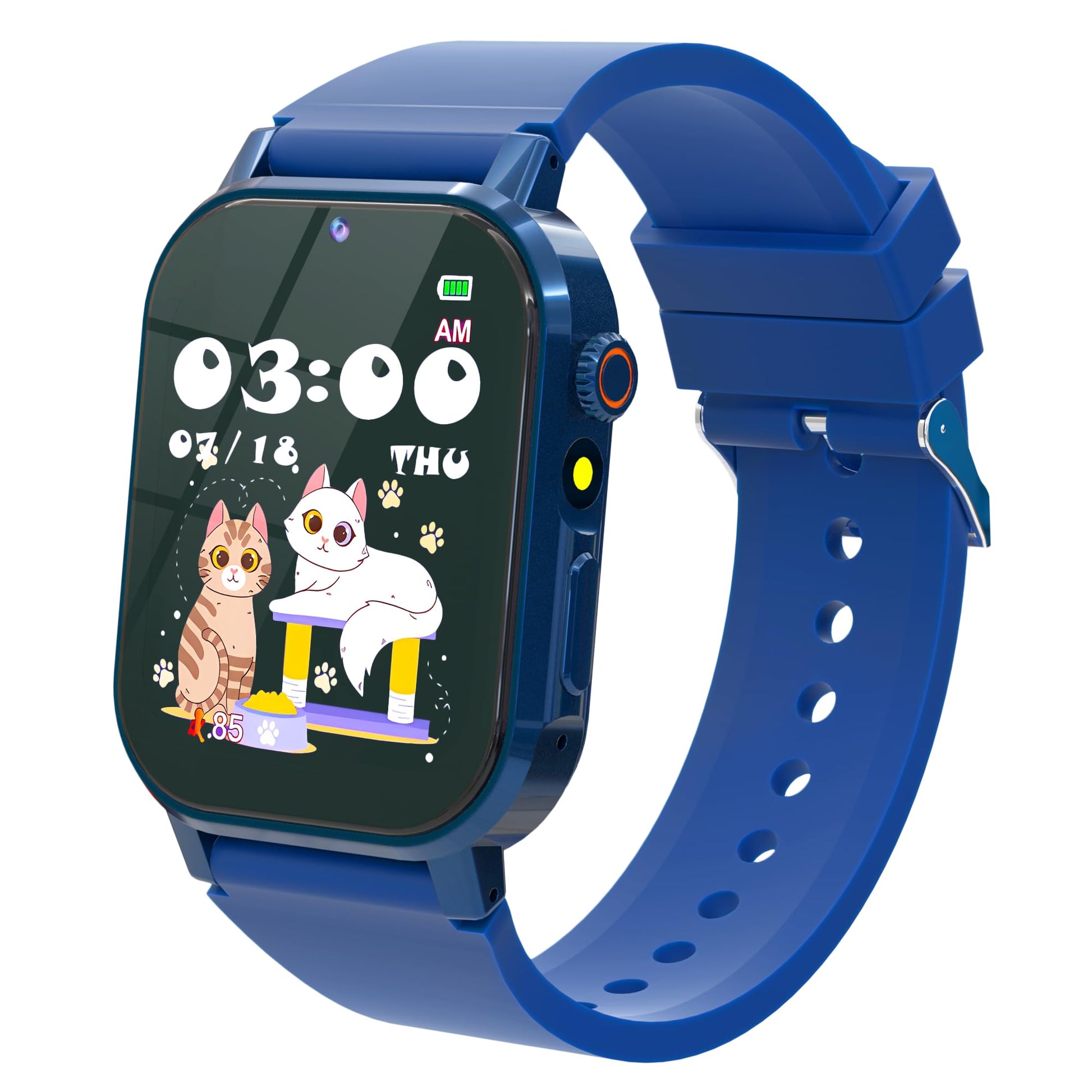 Kids Watch Boys With 32 Games Toys For Ages 3-12 Smart Watch For Kids With Hd Touch Screen,Video,Camera,Music Player,Pedometer,Learn Cards,Audiobook,10 9 8 7 6 5 4 Year Old Boys Birthday Gifts(Blue)