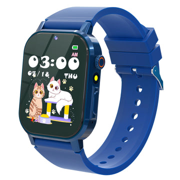 Kids Watch Boys With 32 Games Toys For Ages 3-12 Smart Watch For Kids With Hd Touch Screen,Video,Camera,Music Player,Pedometer,Learn Cards,Audiobook,10 9 8 7 6 5 4 Year Old Boys Birthday Gifts(Blue)