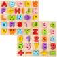 Alphabet Puzzle, Wood City Abc Letter & Number Puzzles For Toddlers 1 2 3 Years Old, Preschool Learning Toys For Kids, Educational Name Puzzle Present For Boys And Girls (2 Pack)