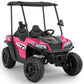 ELEMARA 24V Ride on Toy for Big Kid,Ride on Car 2 Seater w/Sun Shade,Dump Bed & Shovel,4.5MPH,4WD Electric Car for Kids,Battery 