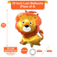 Giant Lion Balloons 33 Inch Lion Shaped Balloons Woodland Lion Balloons For Jungle Safari Themed Backdrop Kids Birthday Party De