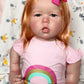 Pinky Reborn Silicone Reborn Toddler Dolls 28 Inch 70 Cm Girl Real Looking Dolls With Filling Pp Cotton Bebes Soft Touch Cuddly
