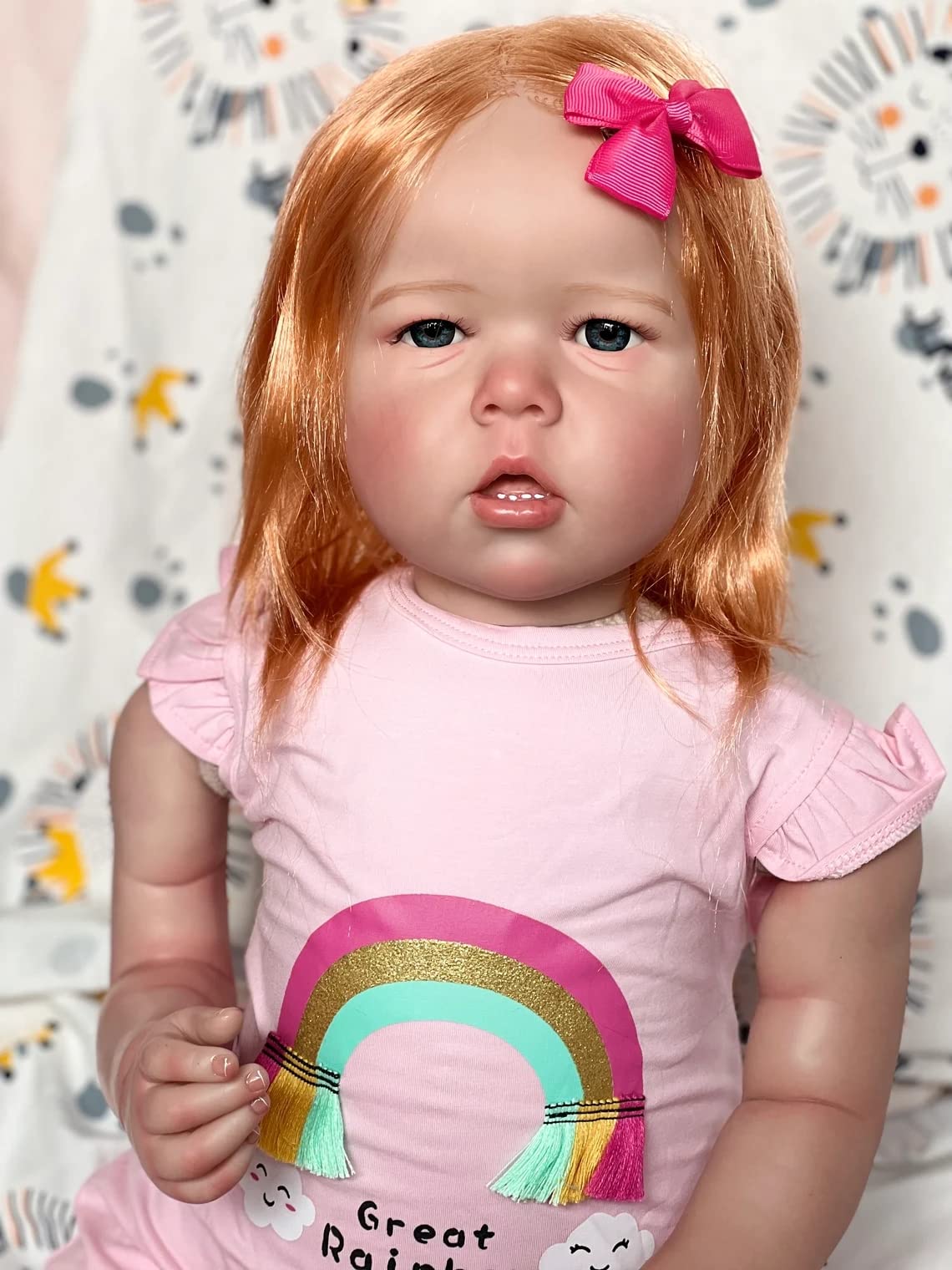 Pinky Reborn Silicone Reborn Toddler Dolls 28 Inch 70 Cm Girl Real Looking Dolls With Filling Pp Cotton Bebes Soft Touch Cuddly