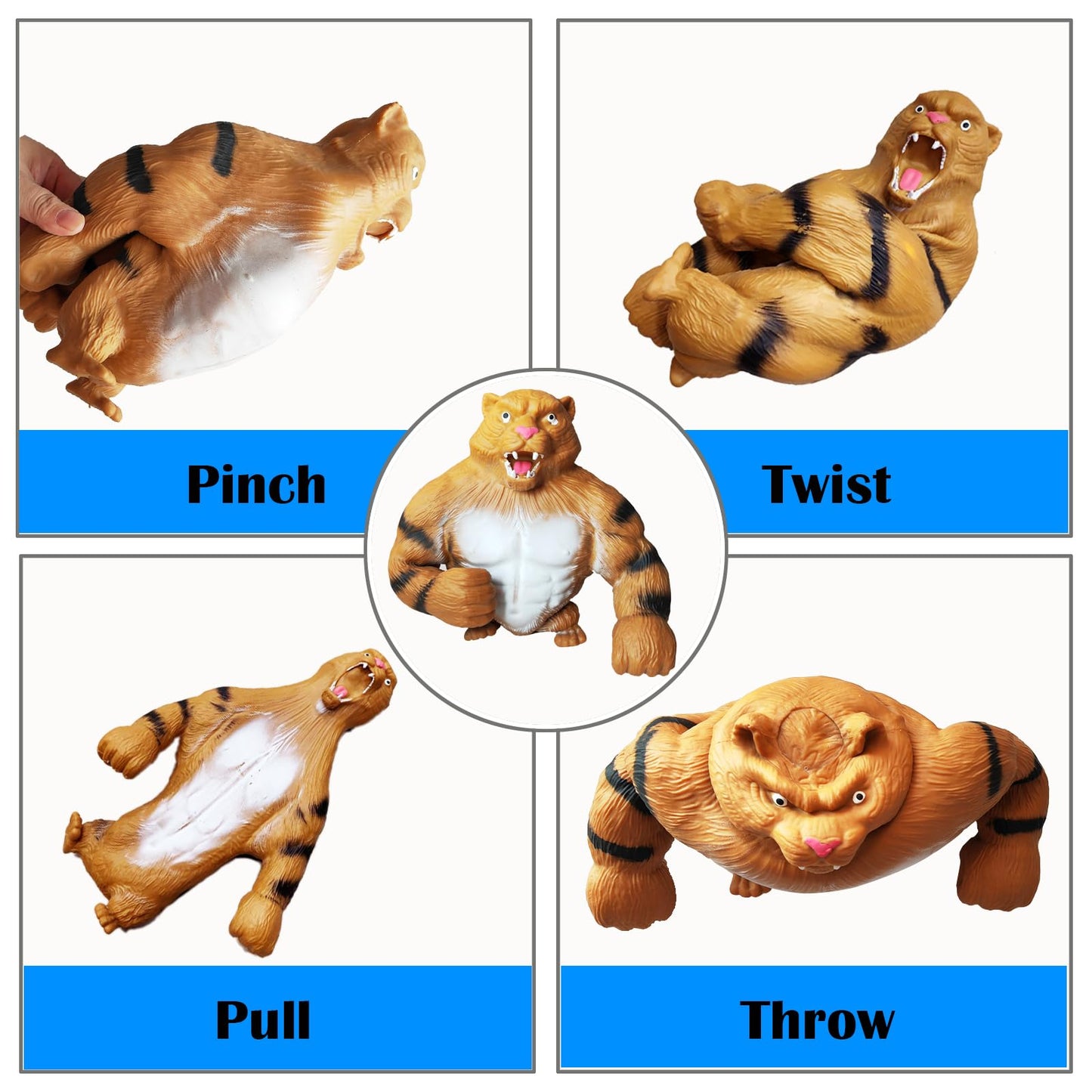 YANZHE Fun Stretchy Soft Animal Figure Toy  Sensory Stress Relief for Kids and mature-themeds (Large Light Weight 1.3LB)