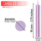 BRUBAKER Tree Candles - Pack of 20 - Purple - 3 x  Inches - Made in Europe - Christmas Wax Candles for Pyramids, Carousels & Chi
