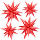 Funtoob Red Star Balloons Metallic Star Foil Balloons Birthday Balloons Red Star Cone Balloons Starburst Balloon Spike Balloons