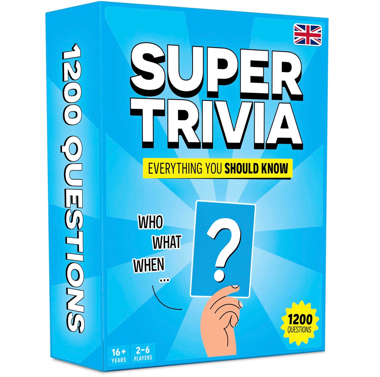 The World Game Super Trivia Board Game - 1200 Questions - Fun for Teens & Adults - Model ST-2411-EN3 - Perfect for Parties