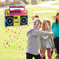 Hooqict Boombox Pinata - Retro 90s Theme Radio Music, Multicolored, Cardstock, Perfect for Birthday Party Games