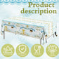 Gupesxu First Communion Decorations-Mi Primera Comunion Tablecloth,3Pcs Blue Baptism Table Covers For Boy Newborn Baby Shower Ta