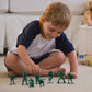 Wankko 2-Inch Green Plastic Army Men Action Figures - Pack of 100, 10 Unique Sculpts, Model Wankko052