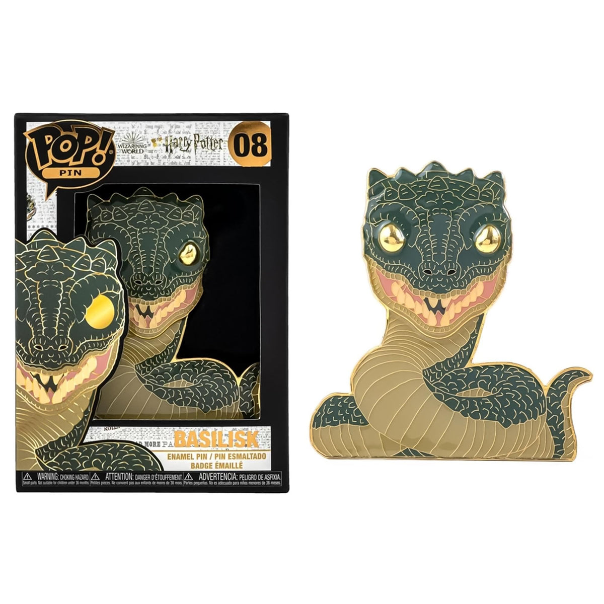Harry Potter Funko POP Pin Large Enamel Pin | Basilisk