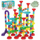 ailixinda 197 PCS Marble Run enhanced Set STEM Educational Building Block Toy Marble Track Race Set with 50 Glass Marbles for Boys & Girls Marble Maze Game Construction Building Blocks Toys for Kids