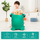 Inpany Green Frog Bouncy Hopper Toys, Toddlers Cute Bouncing Animal Figurine Toys, Sage Green Birthday Party Decorations, Ride On Rubber Bouncer, Outdoor Indoor Baby Gifts For 2 3 4 Year Old Girl Boy