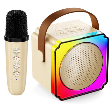 Karaoke Machine, Portable Bluetooth Speaker With Wireless Microphones, Birthday Family Party Gifts For Kids Girls Boys 3 4 5 6 7 8+ Year Old, Toddler Toys
