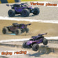 LARVEY 2WD 1:16 Scale Purple RC Car, 20 Km/h Speed, LED Lights, Rubber Tires, Amethyst Viper Color for Girls, Boys, and Adults
