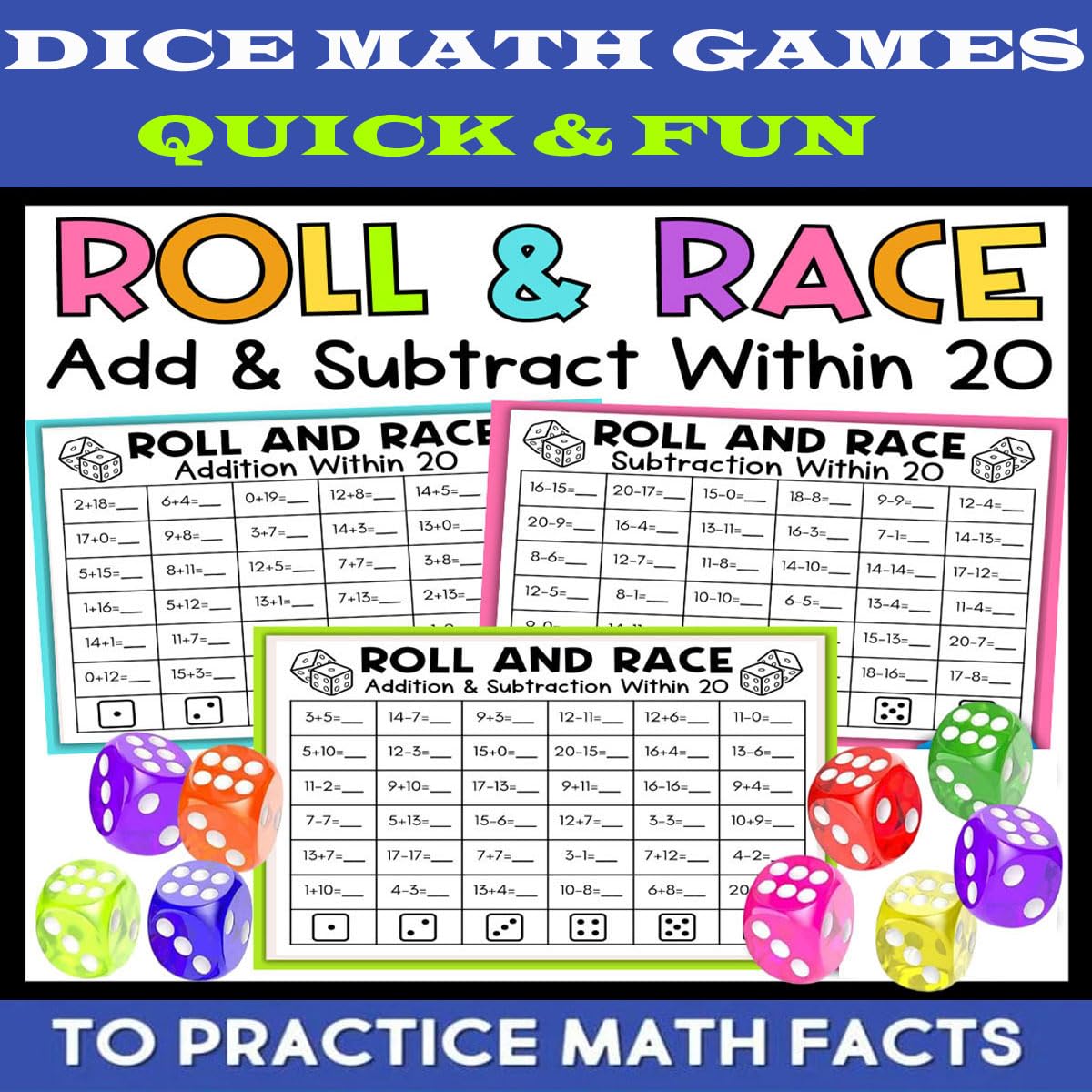 120 Pieces 16MM Dice Set, 6 Sided Standard Game Dices with Portable Box for Board Games,Worker Placement,Math Activities(Translu