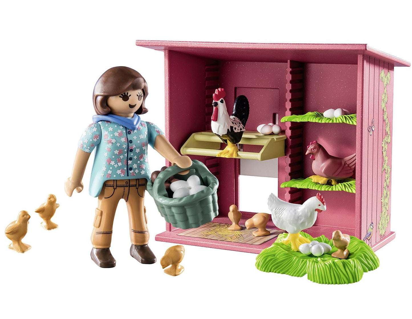 Playmobil Hen House Playset - Multicolor, Plastic, One Size, Model 71308