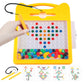 Magnetic Drawing Board For Kids, Toddler Magnet Doodle Board With 2 Pens, Magnetic Dot Art, Fine Motor Skills Toys, Airplane Travel Essentials Toys For Boys Girls (Yellow Cat)