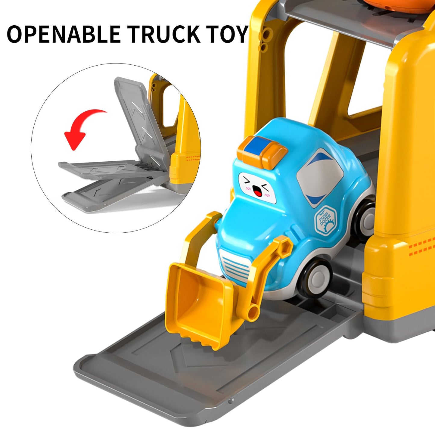 Temi Construction Engineering Toys For 3 4 5 6 7 8 Years Old Kids - Truck Toys For Kids, Transport Vehicle Carrier Truck, Boy Cars Ttoys, Friction Power Toy Cars, Toy Sets, Gift Toys For Ages 3