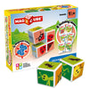 Geomag MagiCube 4-Piece Magnetic Building Set, Small Animals, Plastic, Ages 1.5+, STEM Educational Toy, Model 121
