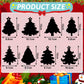 JULMELON 36 PCS Christmas Scratch Art, Christmas Crafts for Kids Magic Rainbow Scratch Paper Cards Christmas Tree Hanging Orname